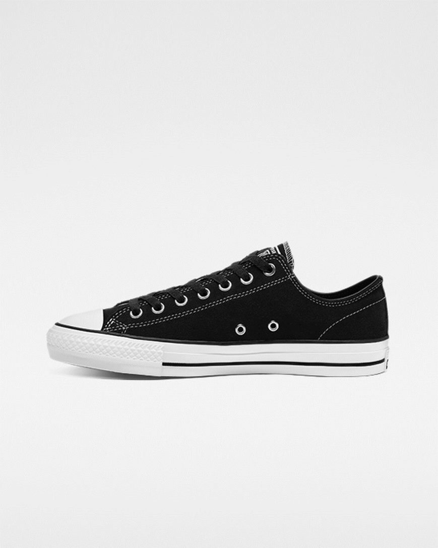 Men's Converse CONS Chuck Taylor All Star Pro Suede Skate Shoes Black / White | AU 49C08D